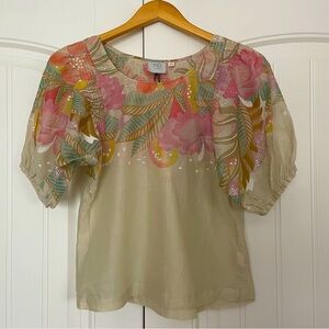 Anthropologie HD in Paris Puff Sleeve Top